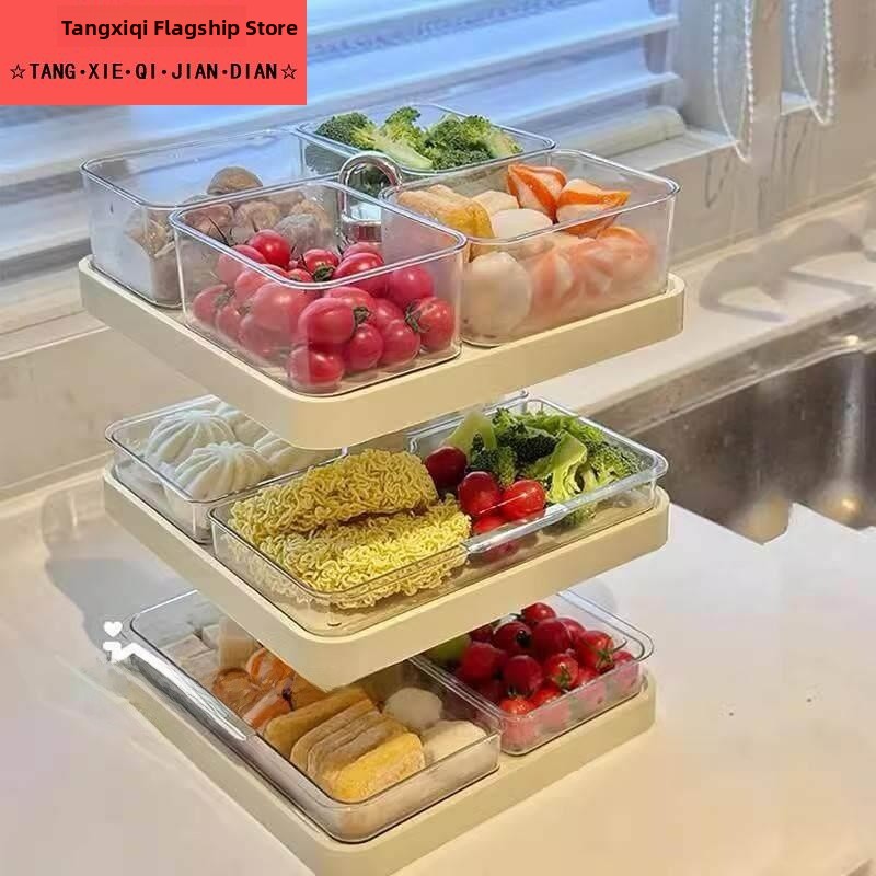 Food Storage And Preparation - 多機能回転式グリルラック、鍋料理用、家庭用キッチン収納、アルミ素材、イタリアンスタイルの食品調理トレイ