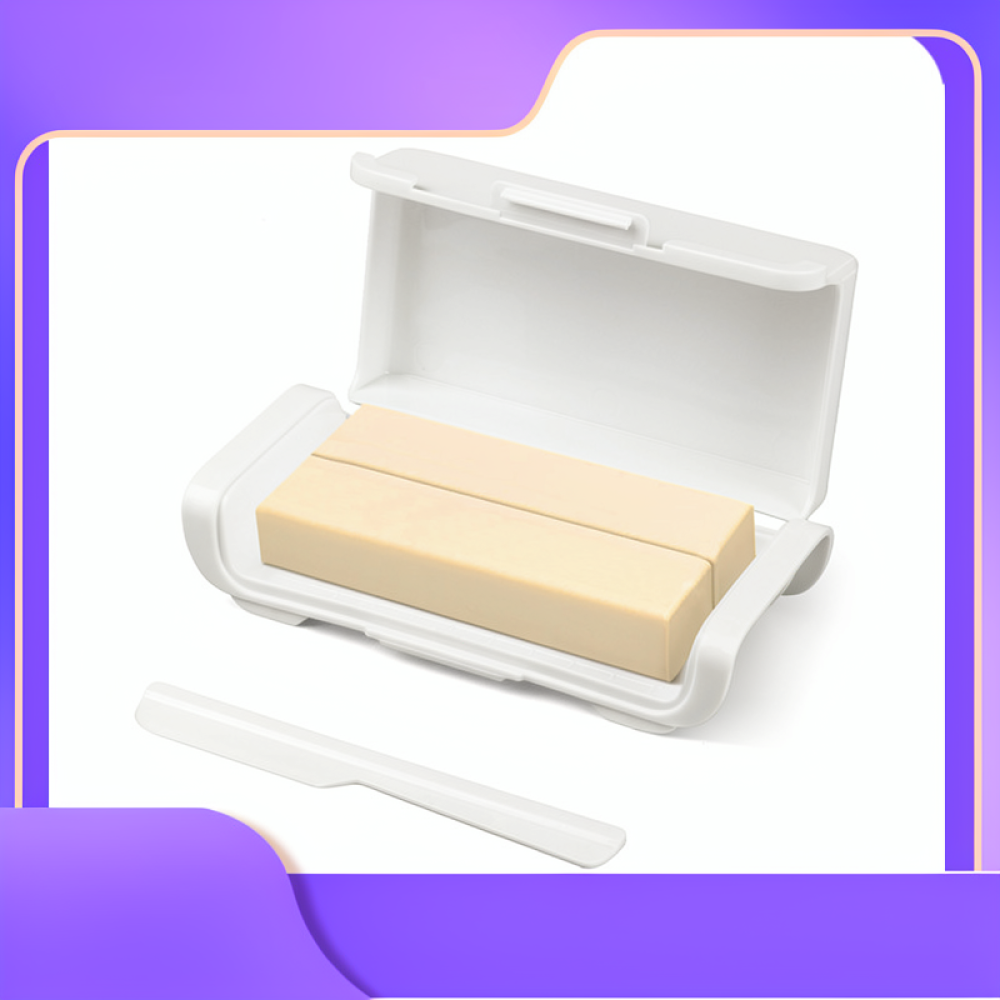 Food Storage And Preparation - 長方形バターケース キッチン食品保存容器 透明冷蔵庫用チーズスライス鮮度保持容器