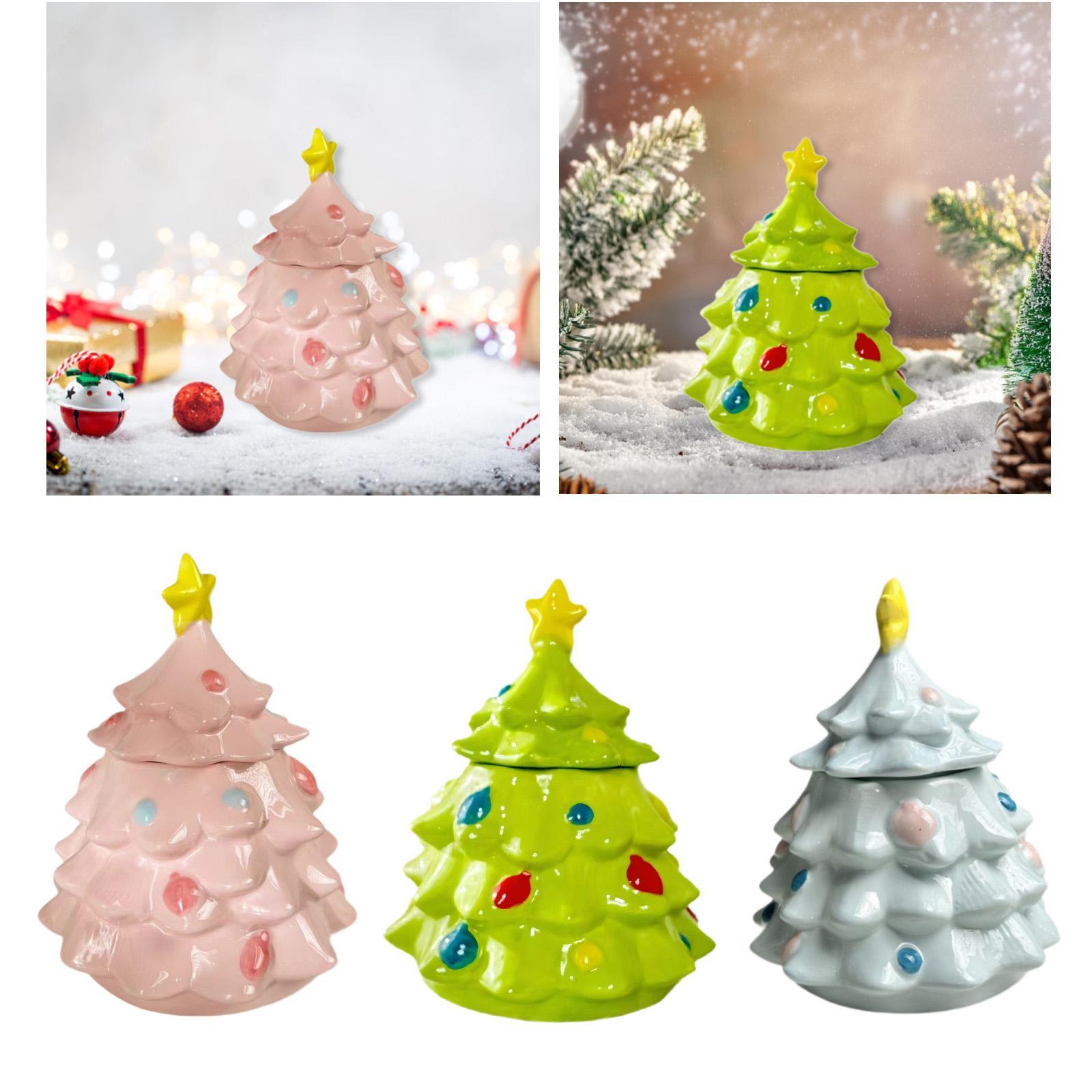 Xmas Food Storage Containers - クリスマスツリーキャンディジャー かわいいクリスマスキャンディ缶 ギフトボックス キャンディ容器 クッキー容器 家庭用