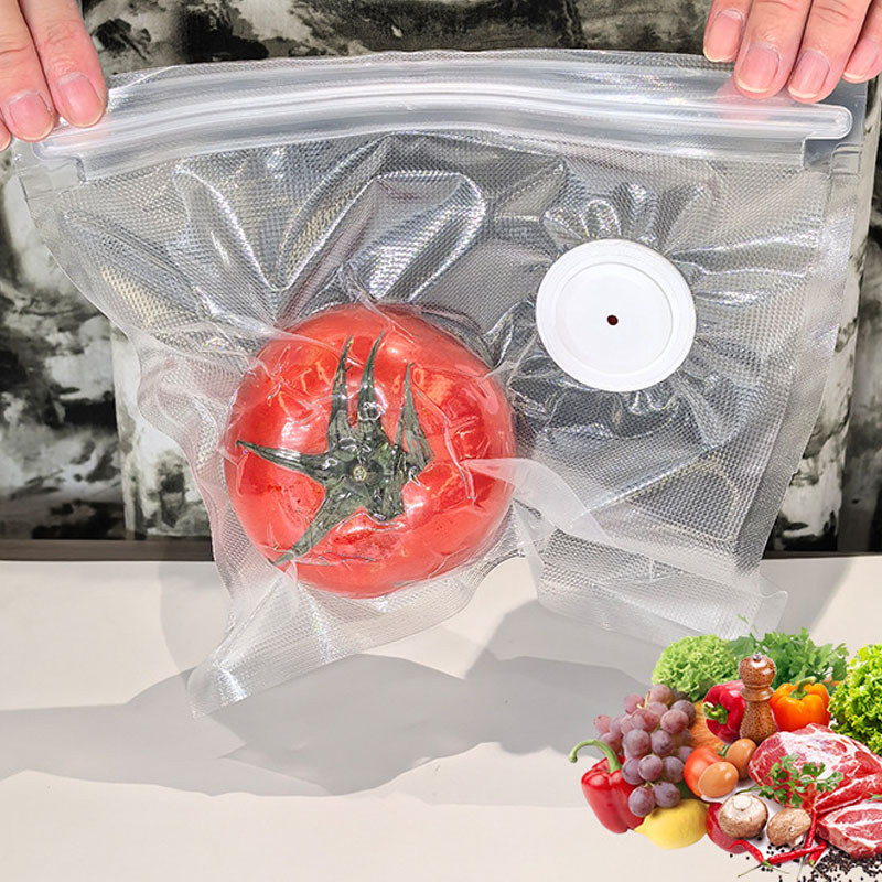 Food Storage Vacuum Pump - アップグレード版真空食品保存袋ジッパーバッグセットUSB電動ポンプ真空シーリングバッグBPAフリープラスチック真空バッグ