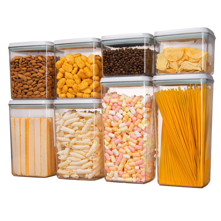 Food Storage Kitchen Container Set - 工場直送 密閉食品保存容器セット 8個 キッチンパントリー整理用キャニスター 砂糖、キャンディー、小麦粉、コーヒー用