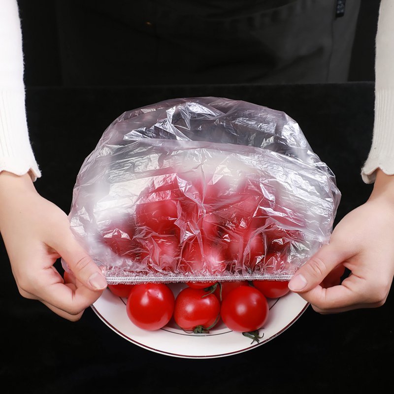 Food Storage Tupperware - 食品グレードのプラスチック製フードカバー,伸縮性のあるボウルカバー,キッチン用の新鮮なプラスチック製調理器具,100個
