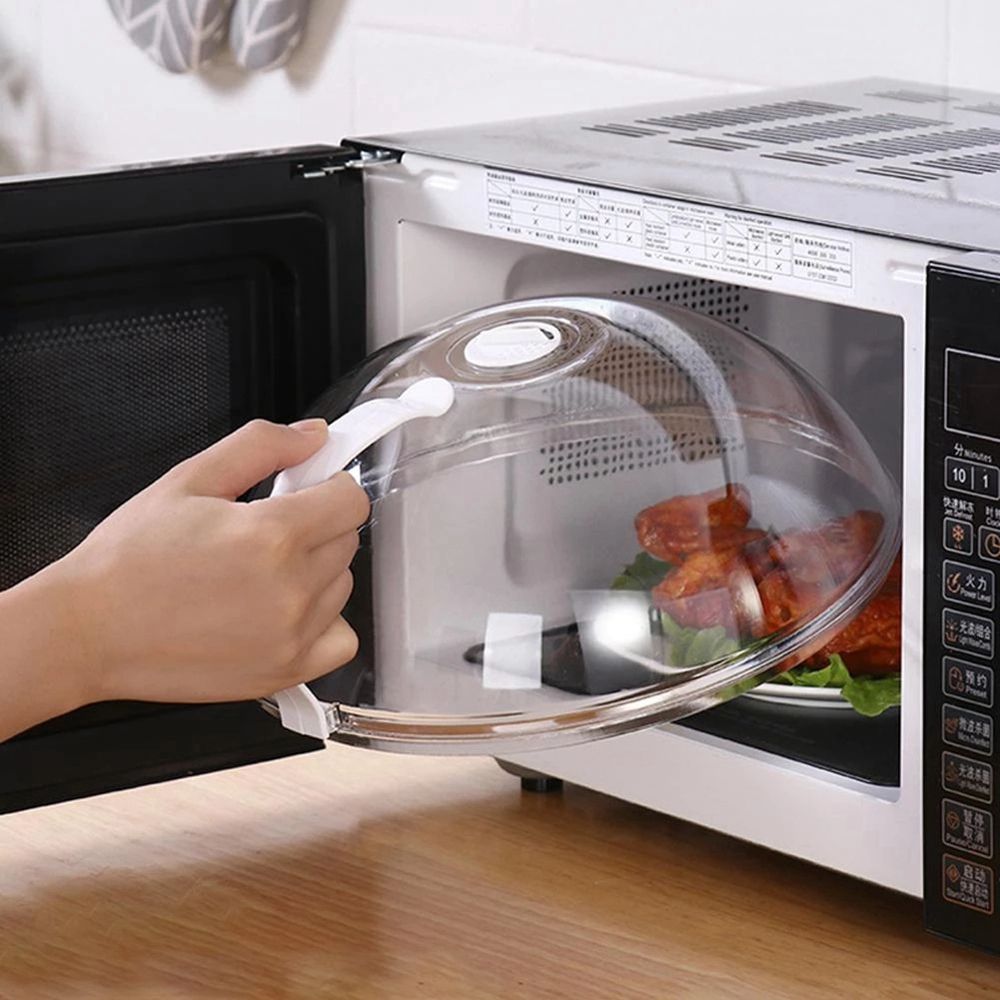 Food Storage Tupperware - 電子レンジスプラッシュカバー、スチームベント付きオーブンオイルカバー、磁気フードスプラッシュカバー、1個