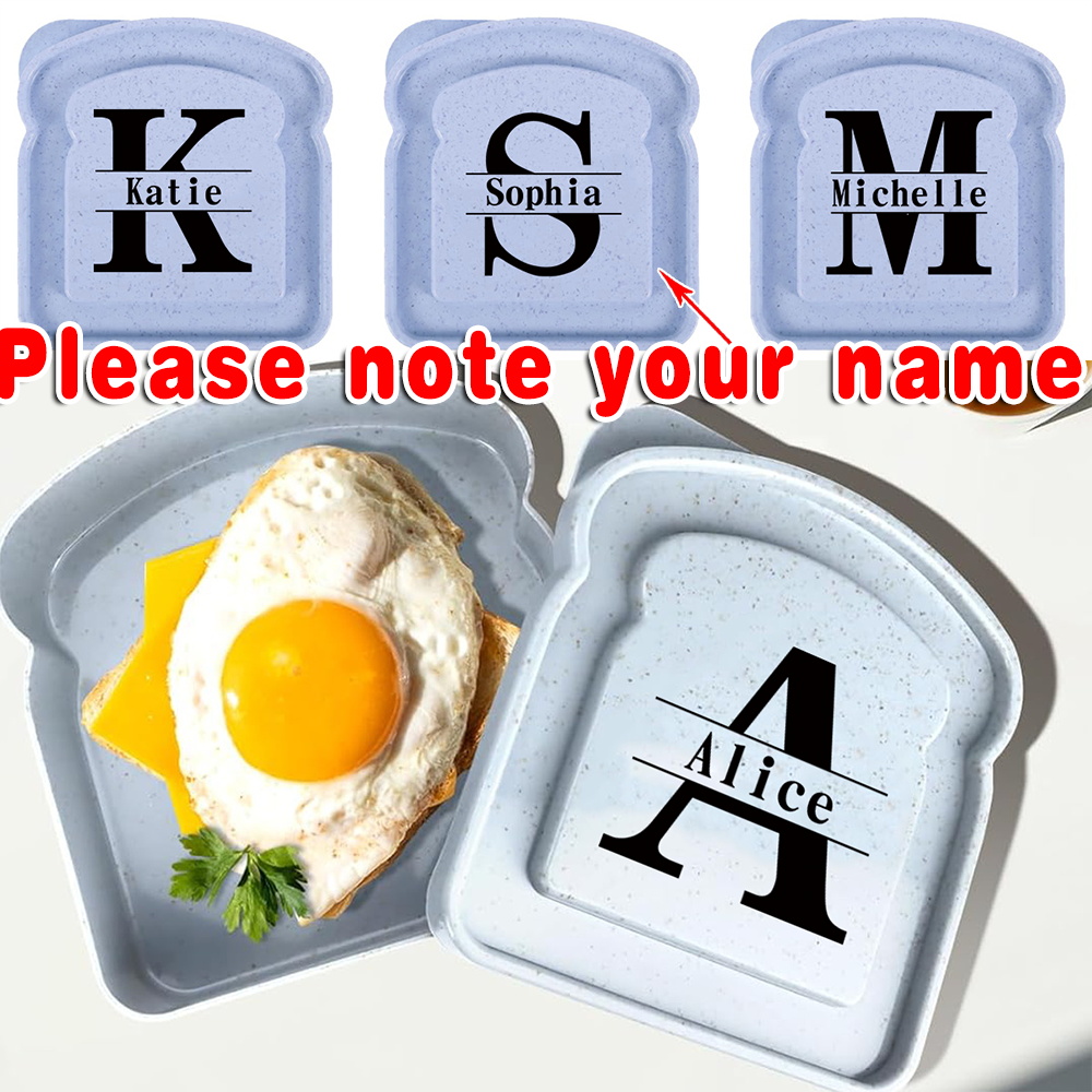 Food Storage Name - カスタマイズされた名前トースト鮮度保持サンドイッチパン弁当容器ポータブルピクニックランチバッグ食事収納オーガナイザー DIY