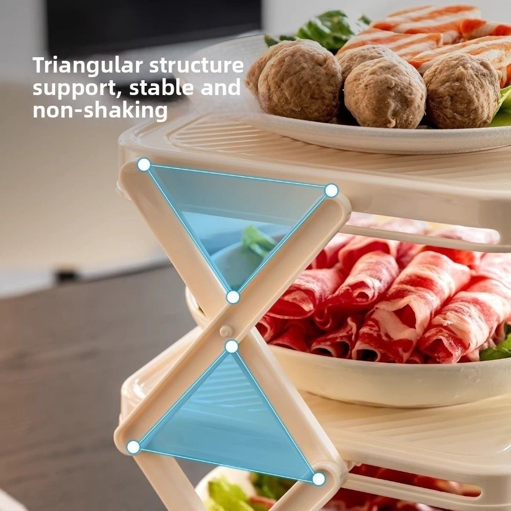 3/4段式プレップディッシュ収納ラック 大容量折りたたみ式食 - Food Storage And Preparation のレビューと価格