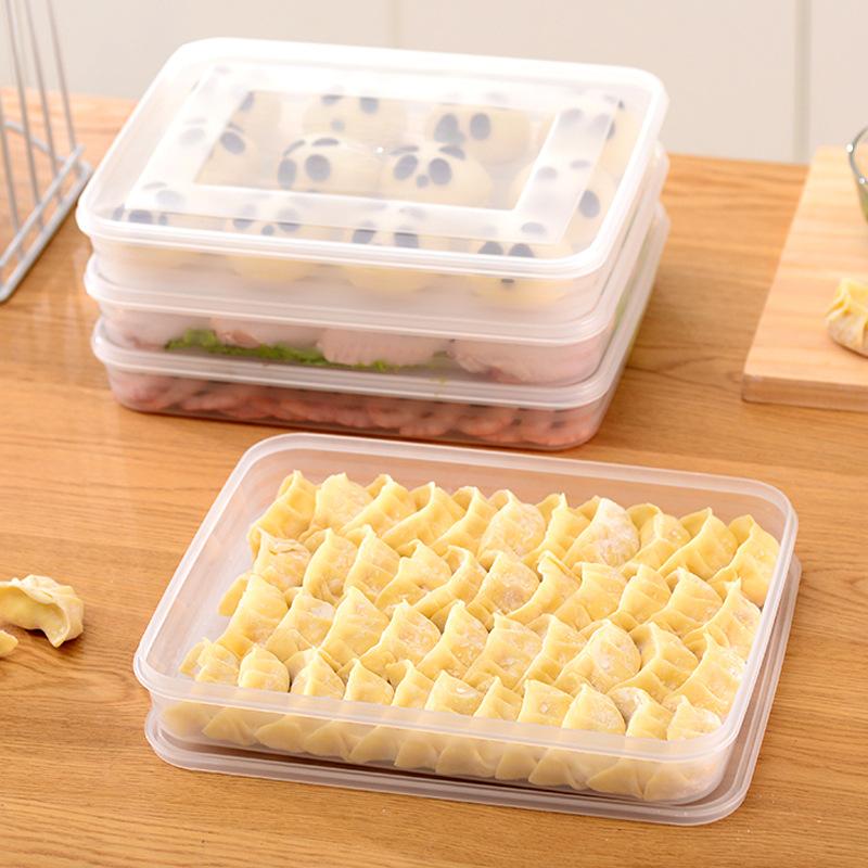 透明なキッチン収納ボックス 冷蔵庫オーガナイザー 食品グレー - Food Storage Heat のレビューと価格