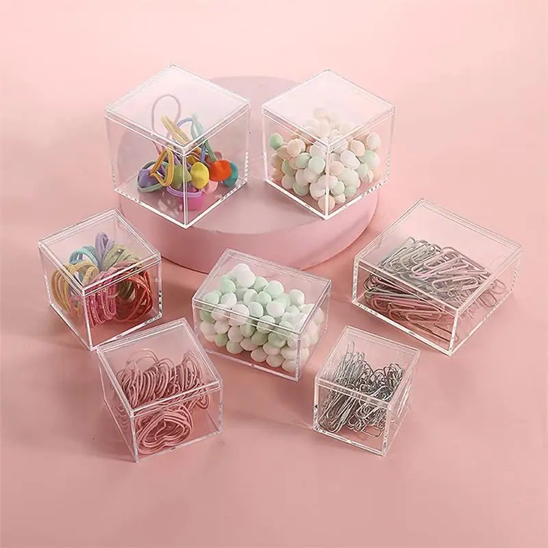 12 個透明アクリルボックスカバー付きプラスチックオーガナイ - Xmas Food Storage Containers のレビューと価格