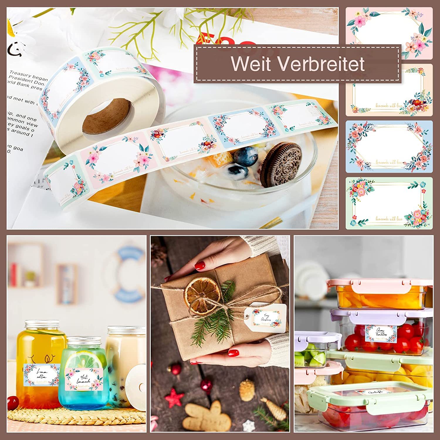 50/100/250 個ひまわり包装ステッカーロール花名ラベ - Food Storage Name のレビューと価格