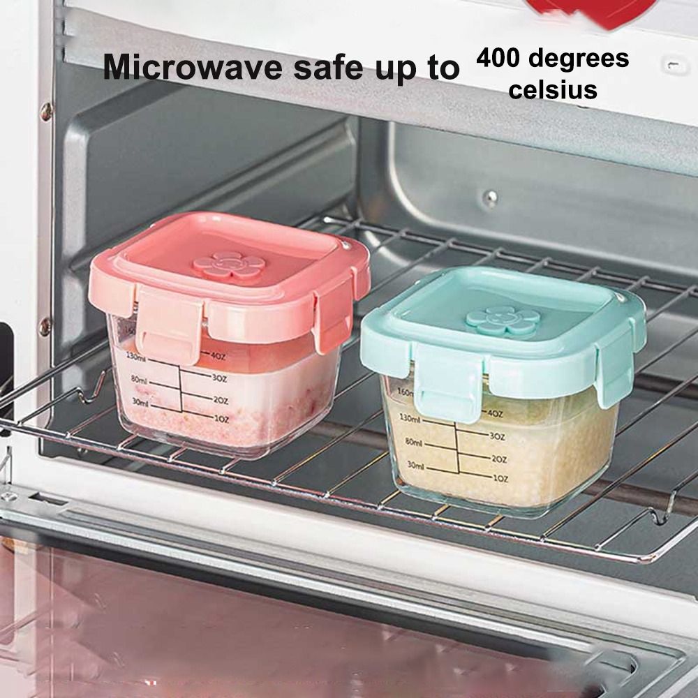 赤ちゃん用ガラス食品収納ボックス、電子レンジ対応、ベビーカッ - Food Storage 1 Year のレビューと価格