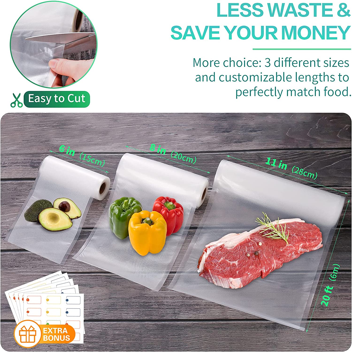 キッチンバッグ 真空食品用 真空シーラーバッグ ソウヴィッド - Food Storage Vacuum Bags のレビューと価格