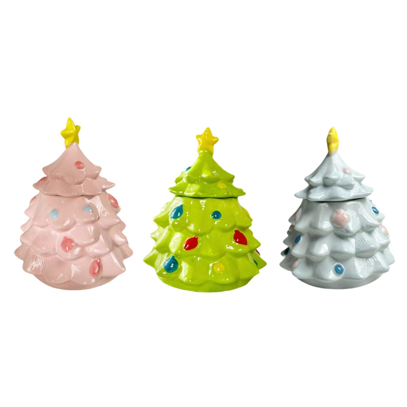 クリスマスツリーキャンディジャー かわいいクリスマスキャンデ - Xmas Food Storage Containers のレビューと価格