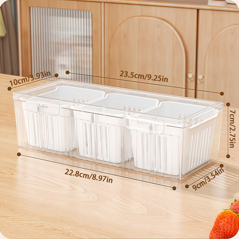 蓋付きキッチン冷蔵庫用アクセサリー1セット、食品保存容器、透 - Food Storage Kitchen Container Set のレビューと価格
