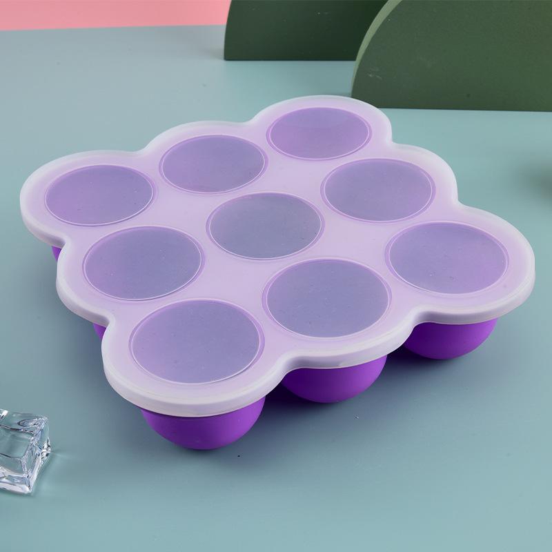 ベビーフードシリコン容器 9グリッド冷凍トレイ 漏れ防止蓋  - Food Storage 1 Year のレビューと価格
