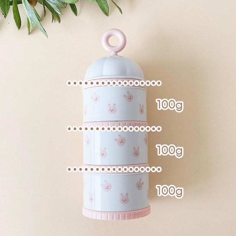 かわいいクマの粉ミルクボックス離乳食アクセサリー新生児 3  - Food Storage 1 Year のレビューと価格