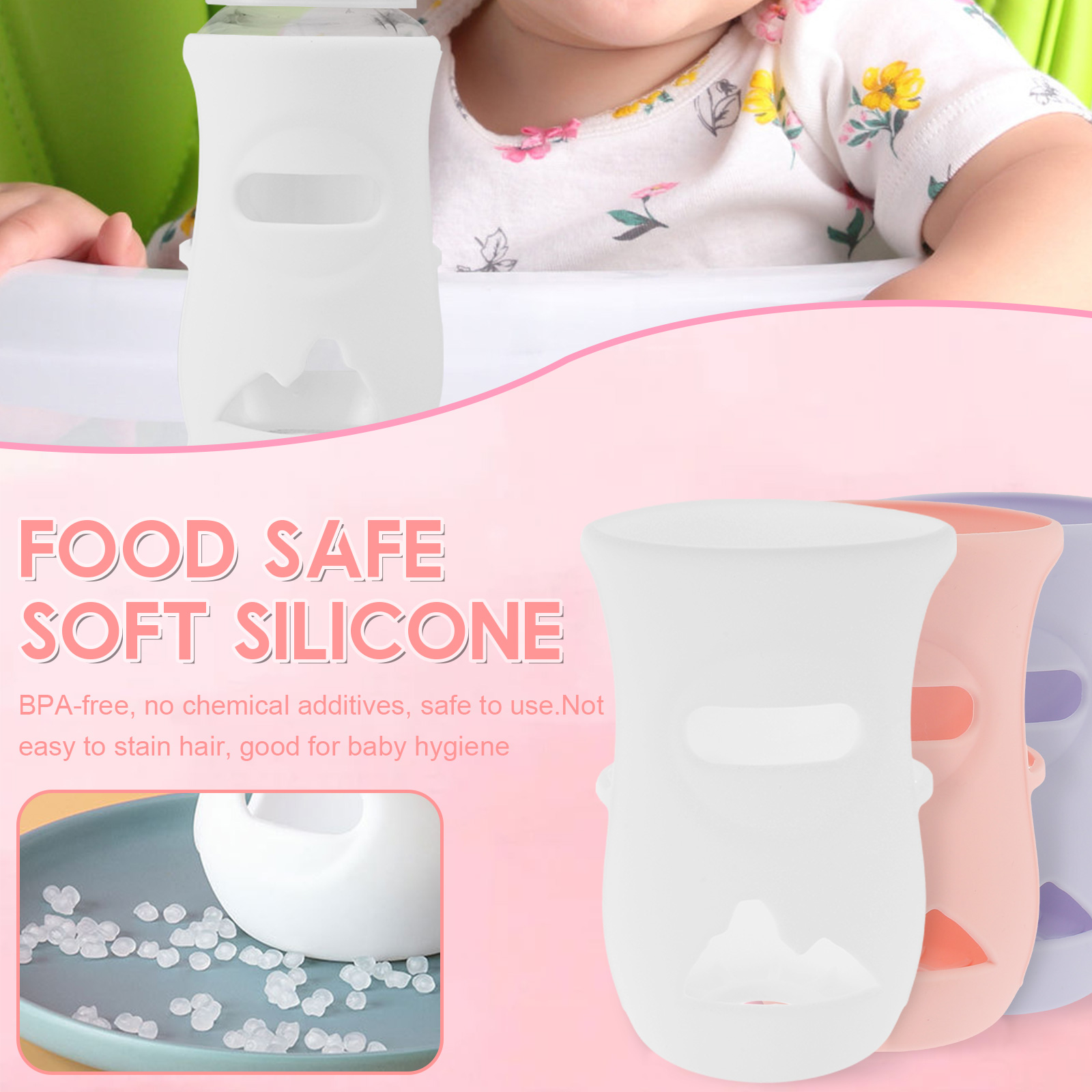 シリコンスリーブ シリコン哺乳瓶カバー 断熱ガラスボトル A - Food Storage 1 Year のレビューと価格