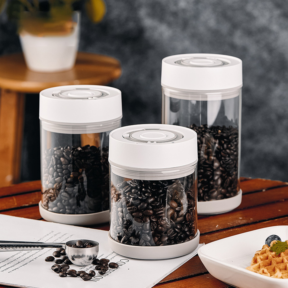 キッチン防湿ガラスコーヒー豆ジャー自動インテリジェント真空保 - Food Storage Heat のレビューと価格