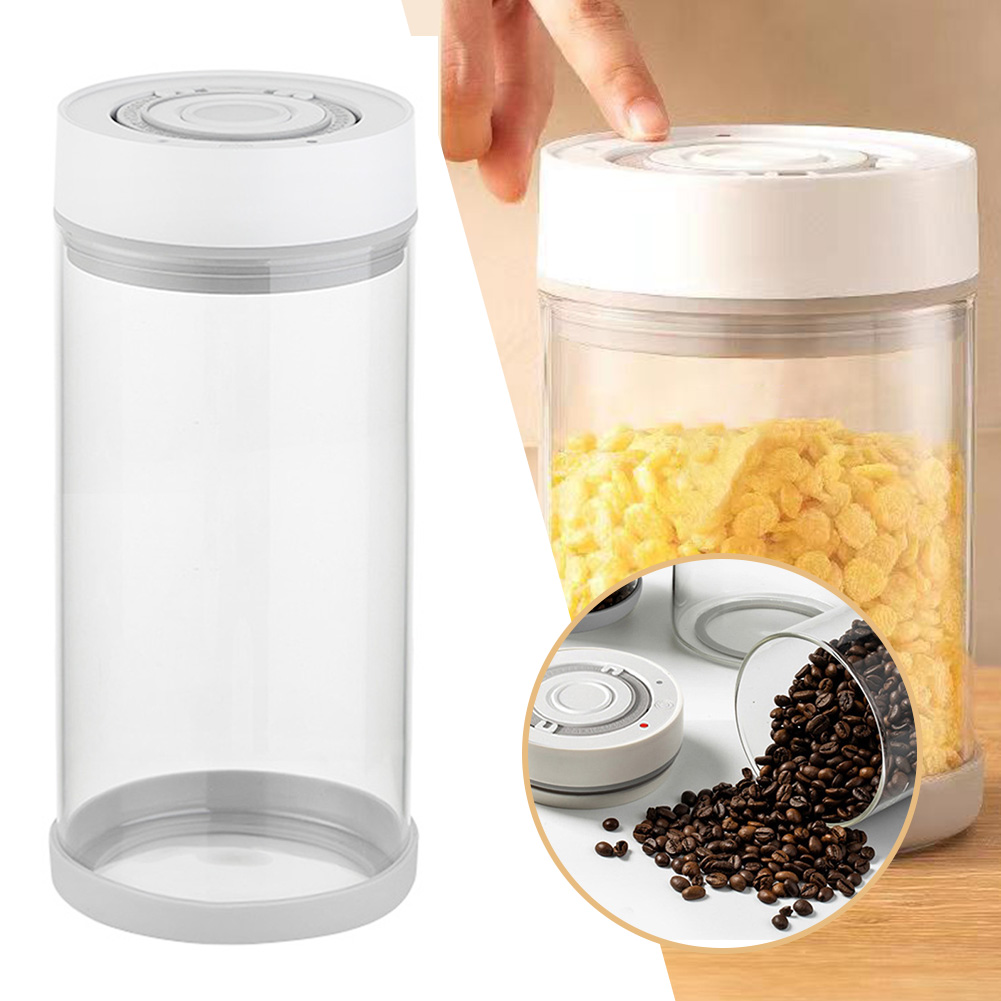 キッチン防湿ガラスコーヒー豆ジャー自動インテリジェント真空保 - Food Storage Heat のレビューと価格