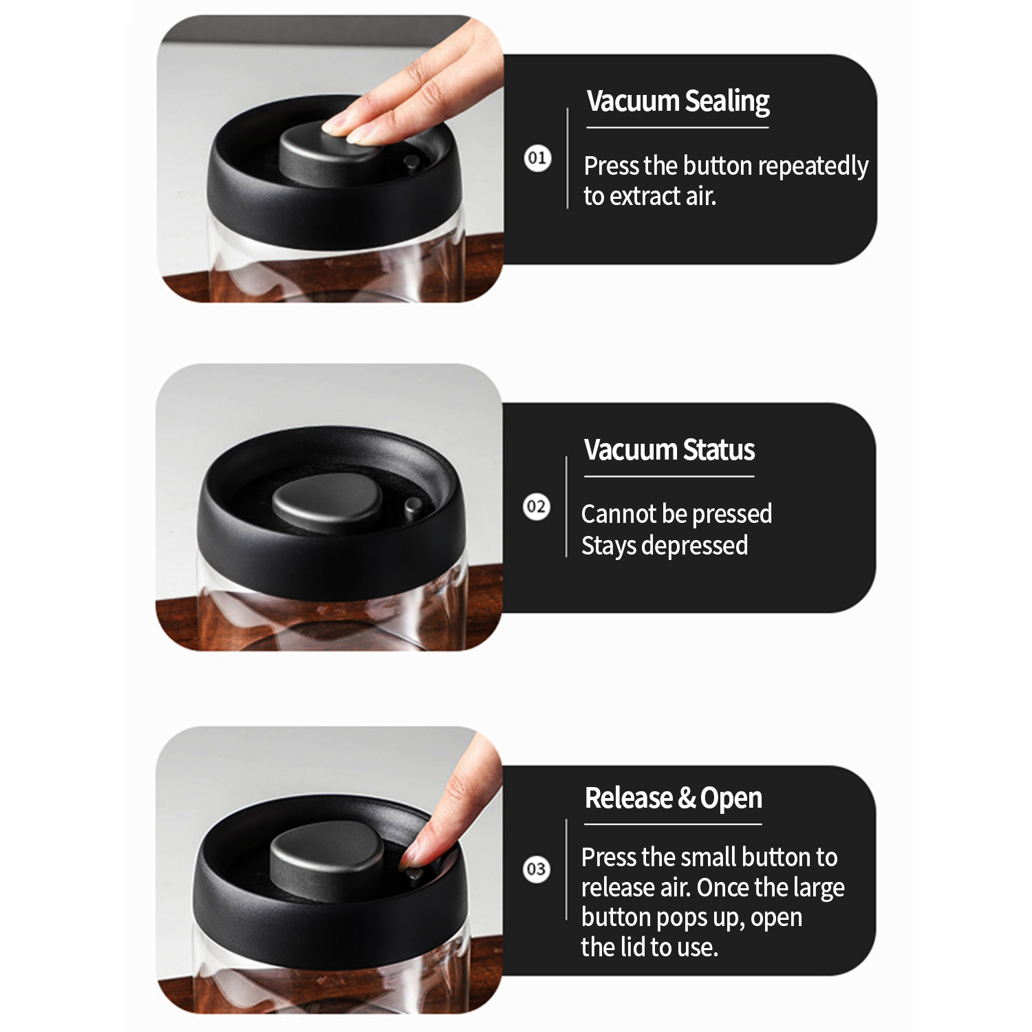 OANKR 真空コーヒーキャニスター 500ml 900ml - Food Storage Heat のレビューと価格
