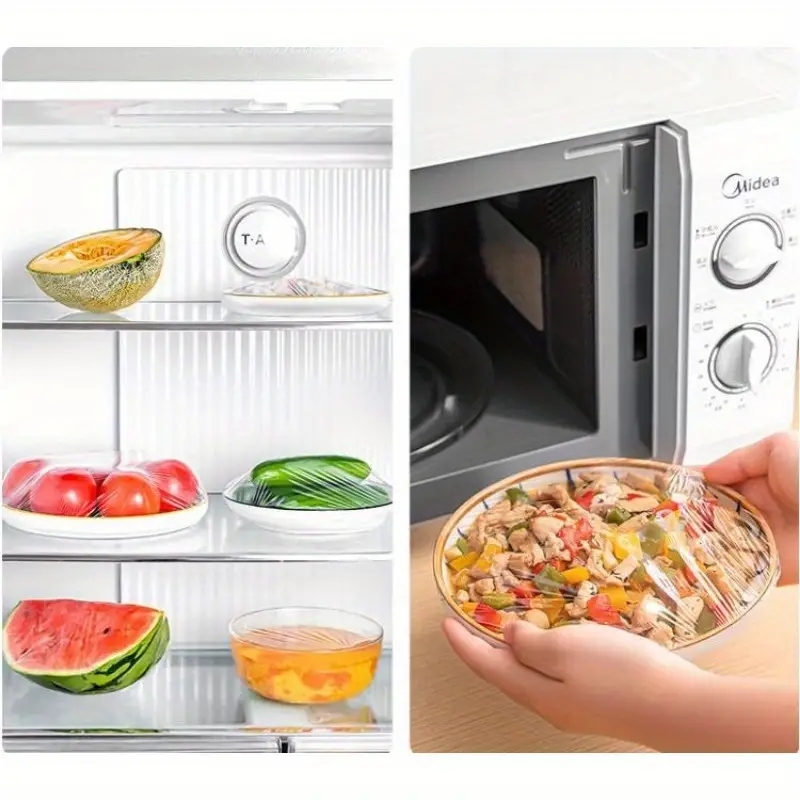 再利用可能な使い捨て食品カバープラスチックラップ耐久性のある - Food Storage Tupperware のレビューと価格