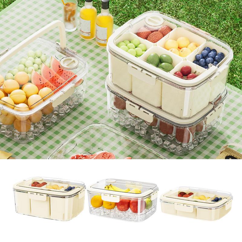 分割食品保存容器分割冷蔵庫食品保存トレイ蓋付きフルーツ準備プ - Food Storage And Preparation のレビューと価格