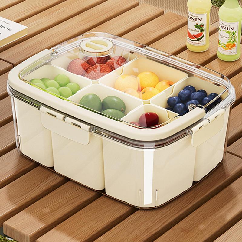 分割食品保存容器分割冷蔵庫食品保存トレイ蓋付きフルーツ準備プ - Food Storage And Preparation のレビューと価格