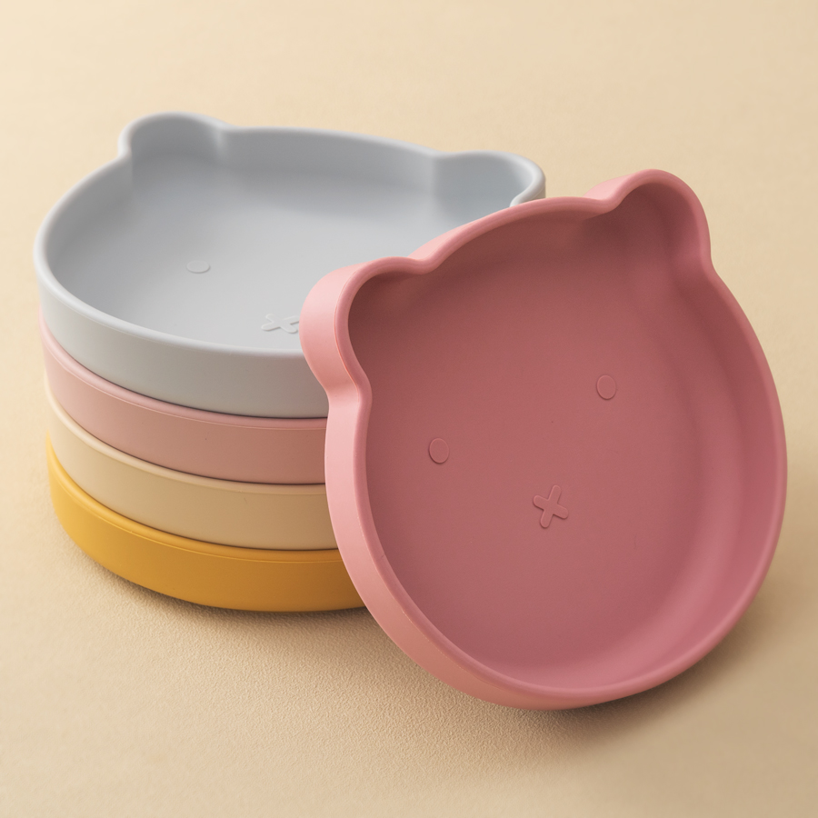 1PC シリコーンベビー食器吸引ダイニングプレート漫画クマの - Food Storage 1 Year のレビューと価格