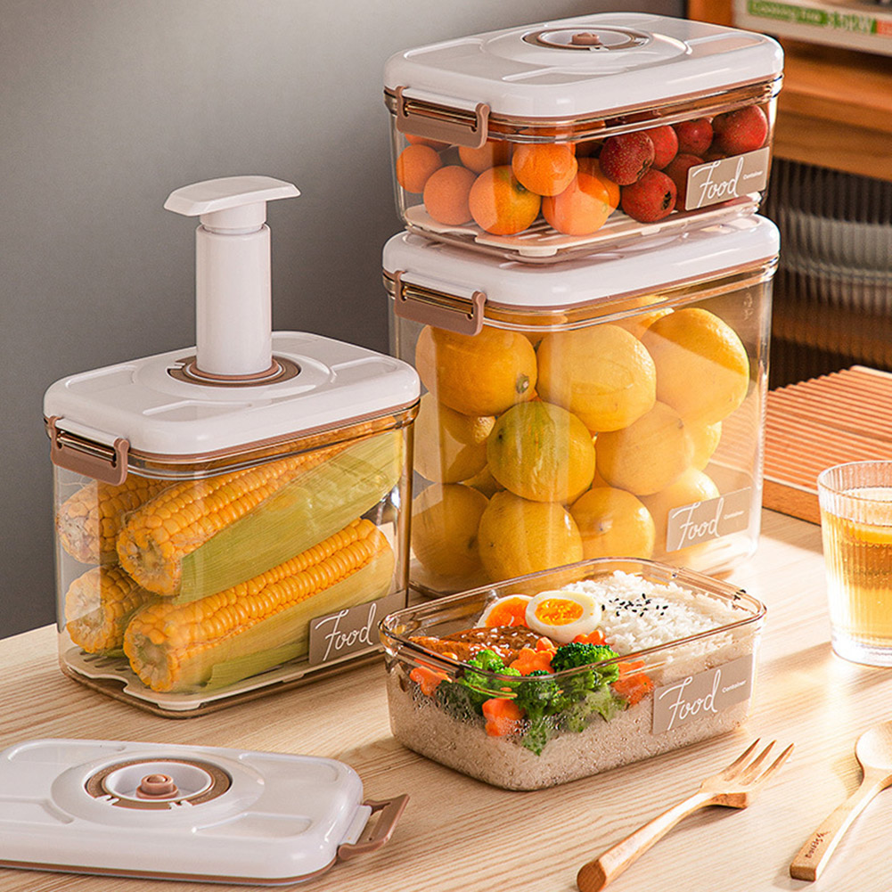 コンパスとエアポンプを備えた真空食品収納ボックス、食品容器、 - Food Storage Vacuum Pump のレビューと価格