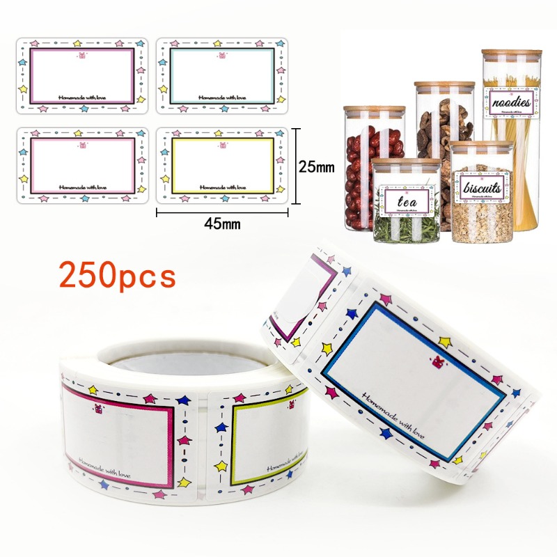 250 ピース/ロール空白キッチン名ラベルステッカー食品収納 - Food Storage Name のレビューと価格