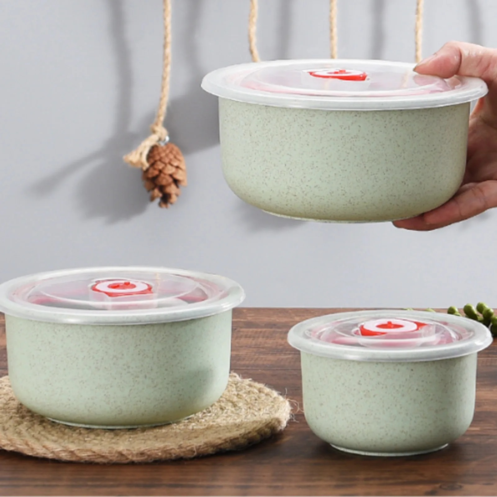 食品保存容器3個、蓋付きランチボックス、調理用電子レンジ対応 - Food Storage And Preparation のレビューと価格