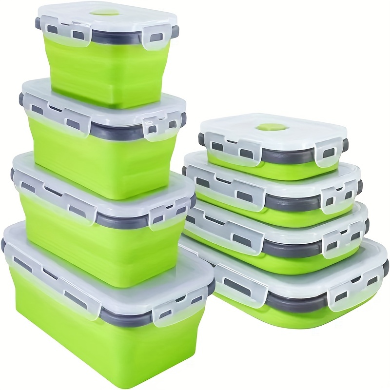 1/4 個折りたたみシリコーン食品保存容器積み重ね可能な省ス - Food Storage Tupperware のレビューと価格