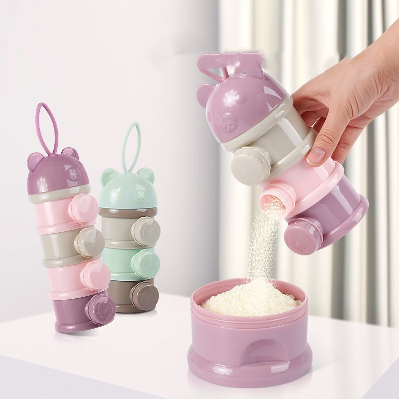 3/4 層ベアベビーミルクパウダーコンテナポータブル独立サイ - Food Storage 1 Year のレビューと価格