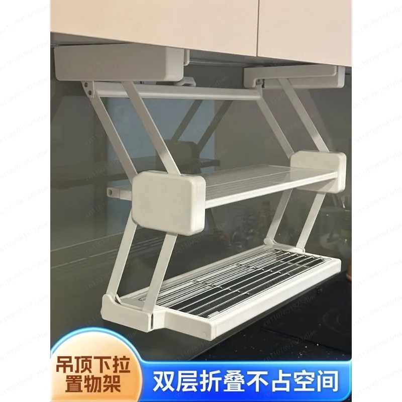 キッチン食品収納ラック 折りたたみ式 ダブルレイヤー 食材準 - Food Storage And Preparation のレビューと価格