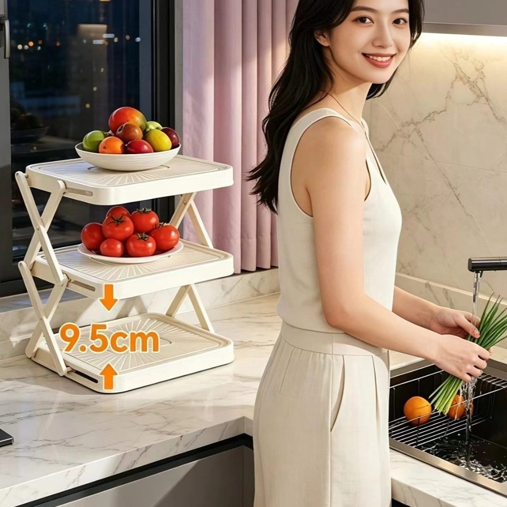 3/4段式調理器具収納ラック 大容量 省スペース 食材整理ホ - Food Storage And Preparation のレビューと価格
