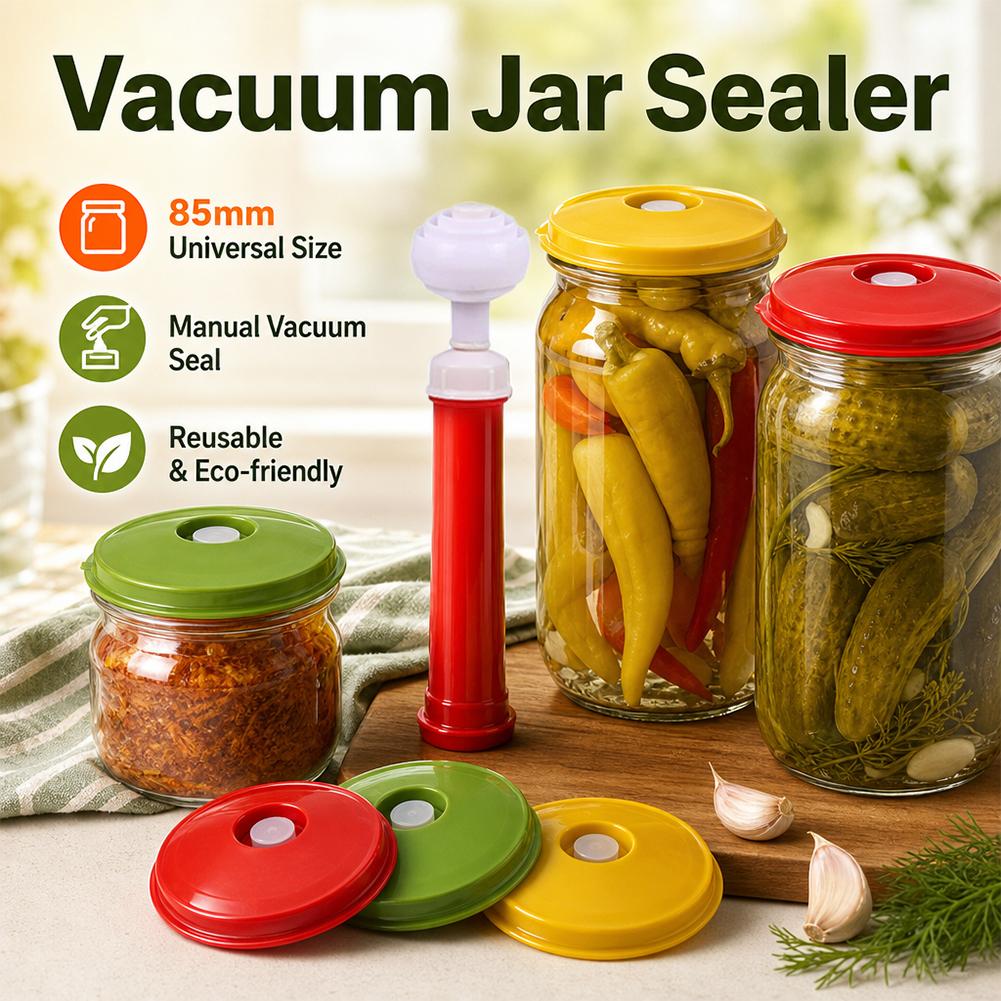 真空シーラー用ジャー蓋、真空ポンプ付き、再利用可能なピクルス - Food Storage Vacuum Pump のレビューと価格